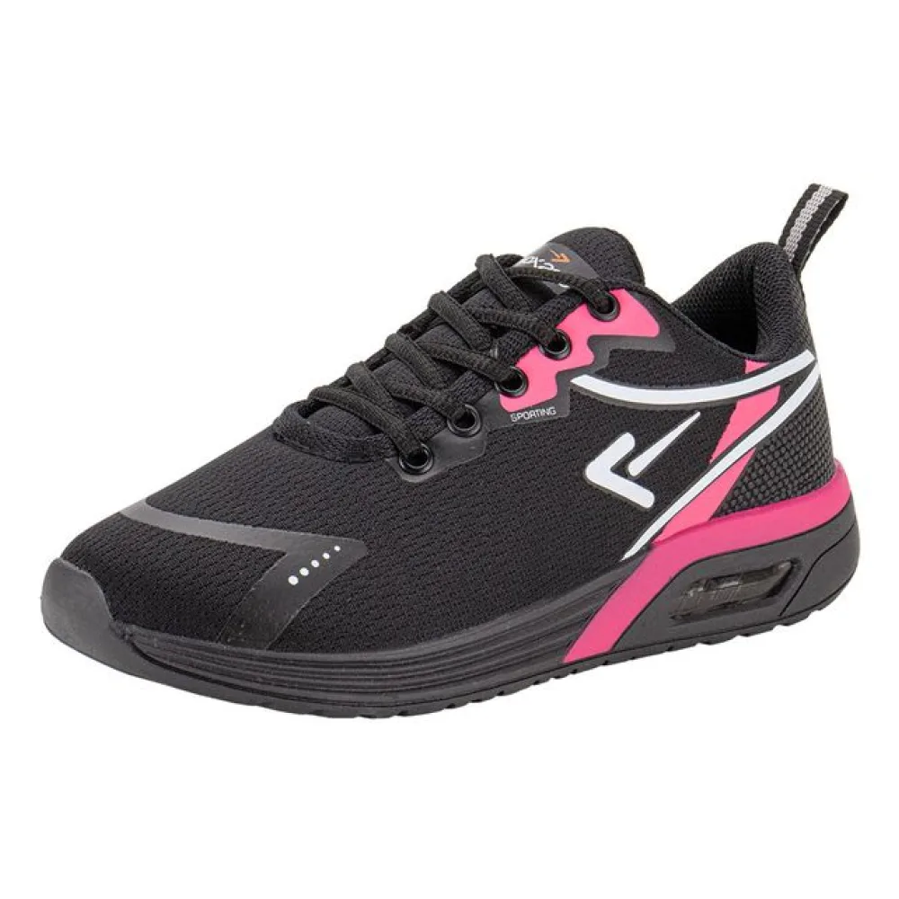 Tênis Feminino Box 200 BX2437 PRETO/ROSA 34