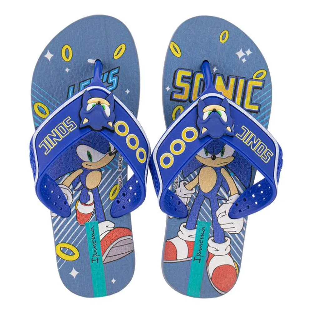 Chinelo Infantil Masculino Sonic Game Ipanema 26958 AZUL 23/24