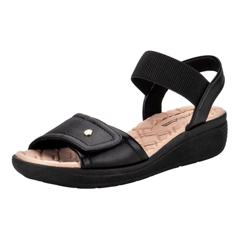 Sandália Feminina Anabela ComfortFlex 2486403 PRETO 34