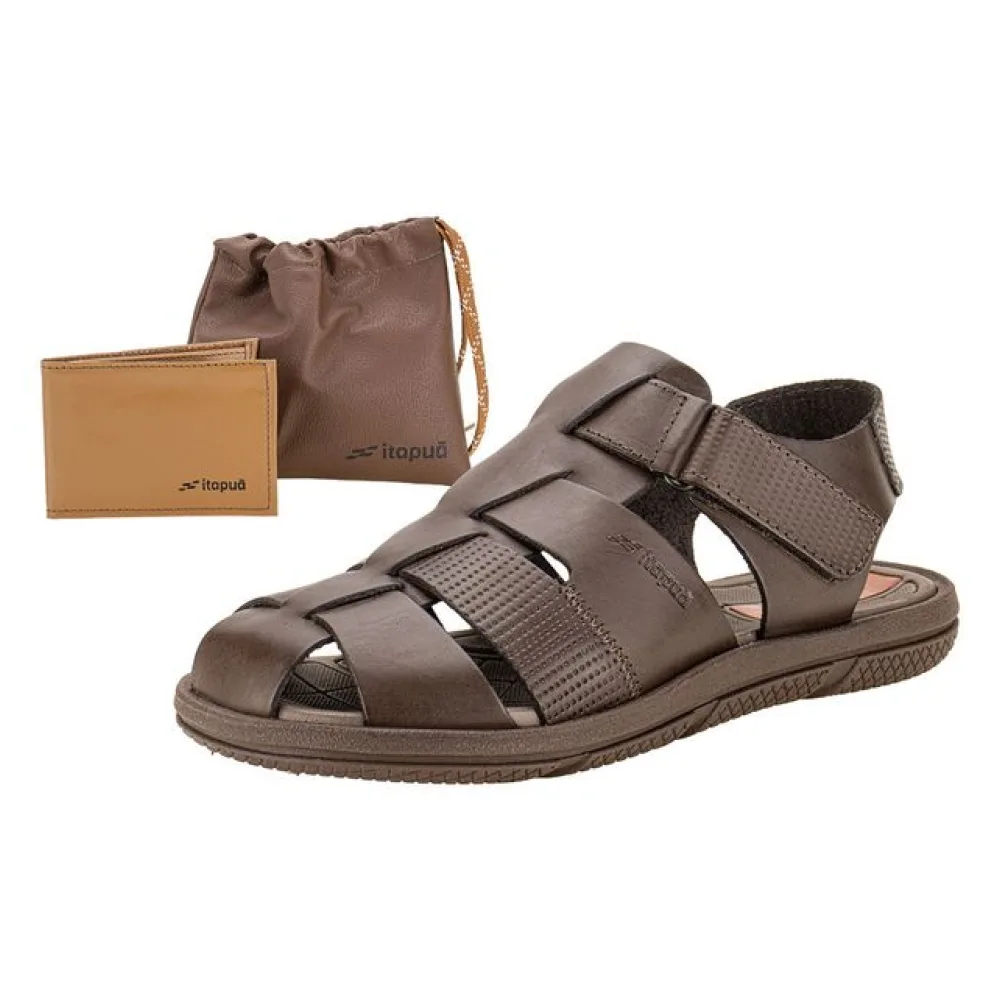 Kit Sandália Masculina e Carteira Itapuã 754 CAFÉ 37
