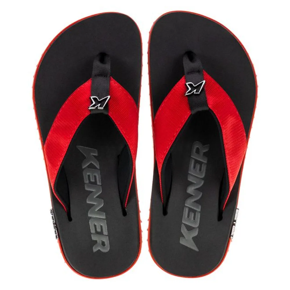 Chinelo Masculino Kivah Kenner DLK PRETO/VERMELHO 39