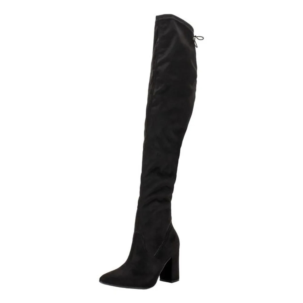 Bota Feminina Over The Knee Via Marte 021014 PRETO/CAMURÇA 34