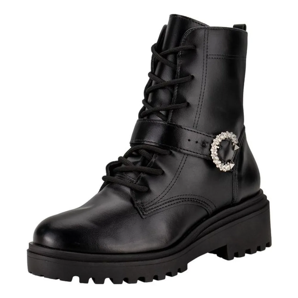 Bota Feminina Coturno Via Marte 009005 PRETO 34
