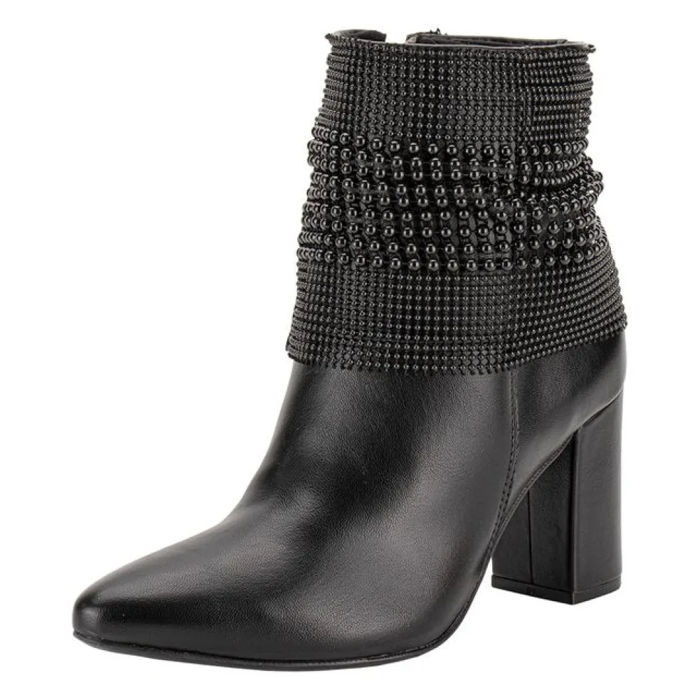 Bota Feminina Cano Baixo Via Marte 021006 PRETO 34