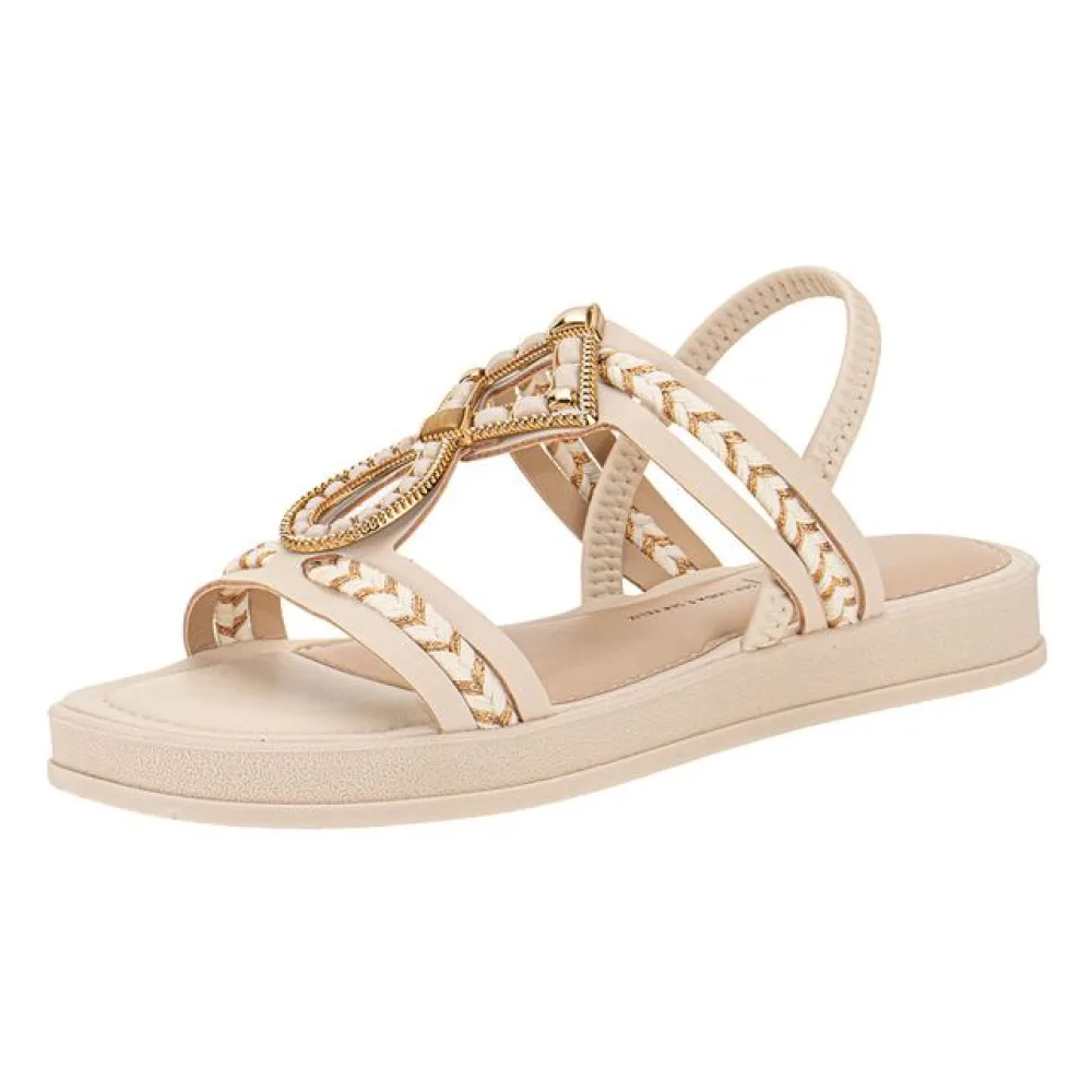 Sandália Feminina Flat Dakota Y7971 MARFIM 35