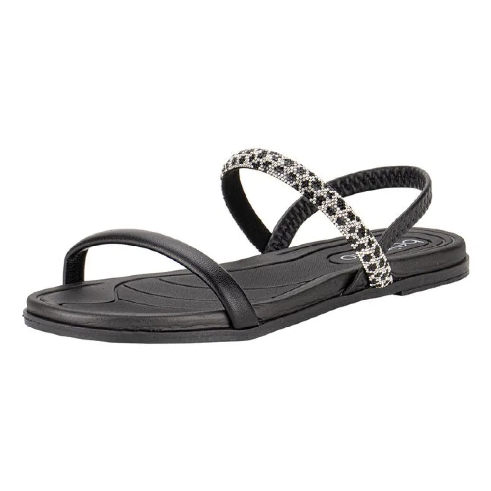 Sandália Feminina Flat Beira Rio 8507103 PRETO 38