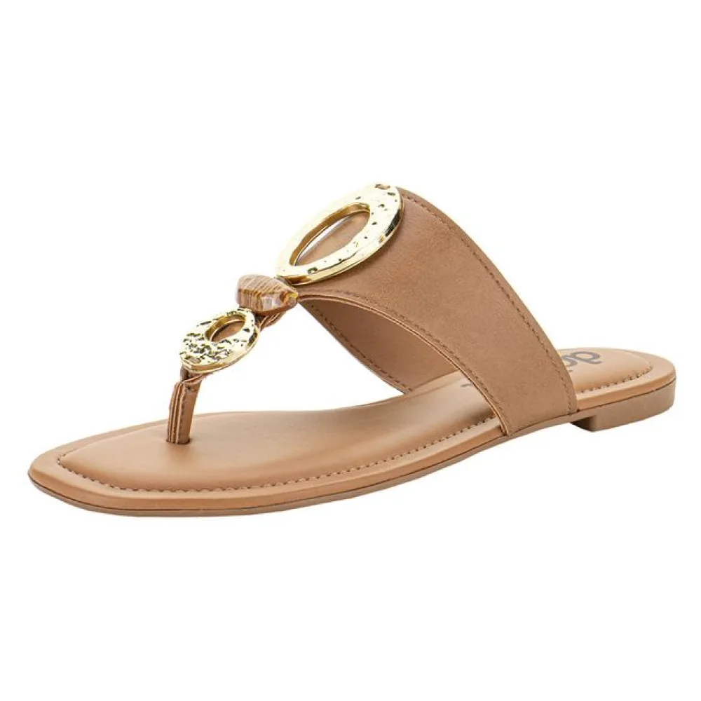 Tamanco Feminino Flat Dakota Y7981 CARAMELO 35