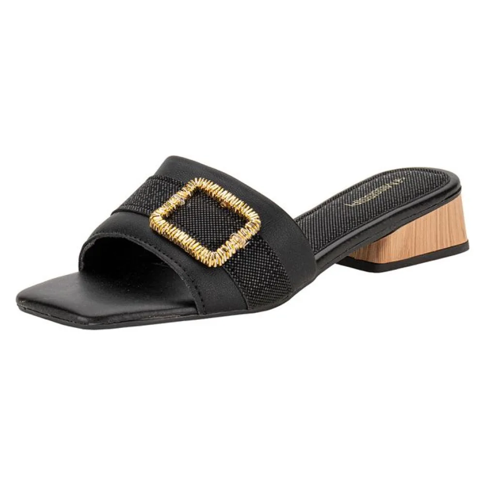 Tamanco Feminino Salto Grosso Mississipi MB791 PRETO 35