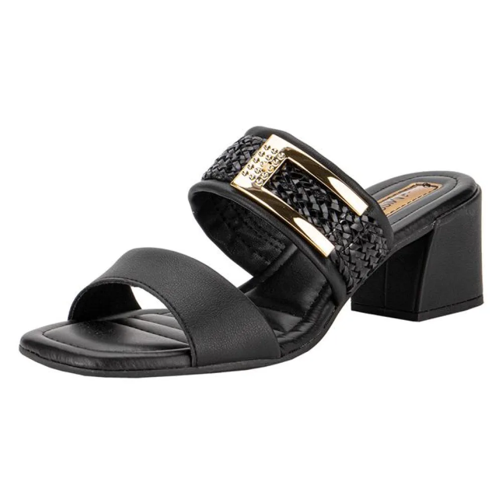 Tamanco Feminino Salto Grosso Mississipi MB833 PRETO 34