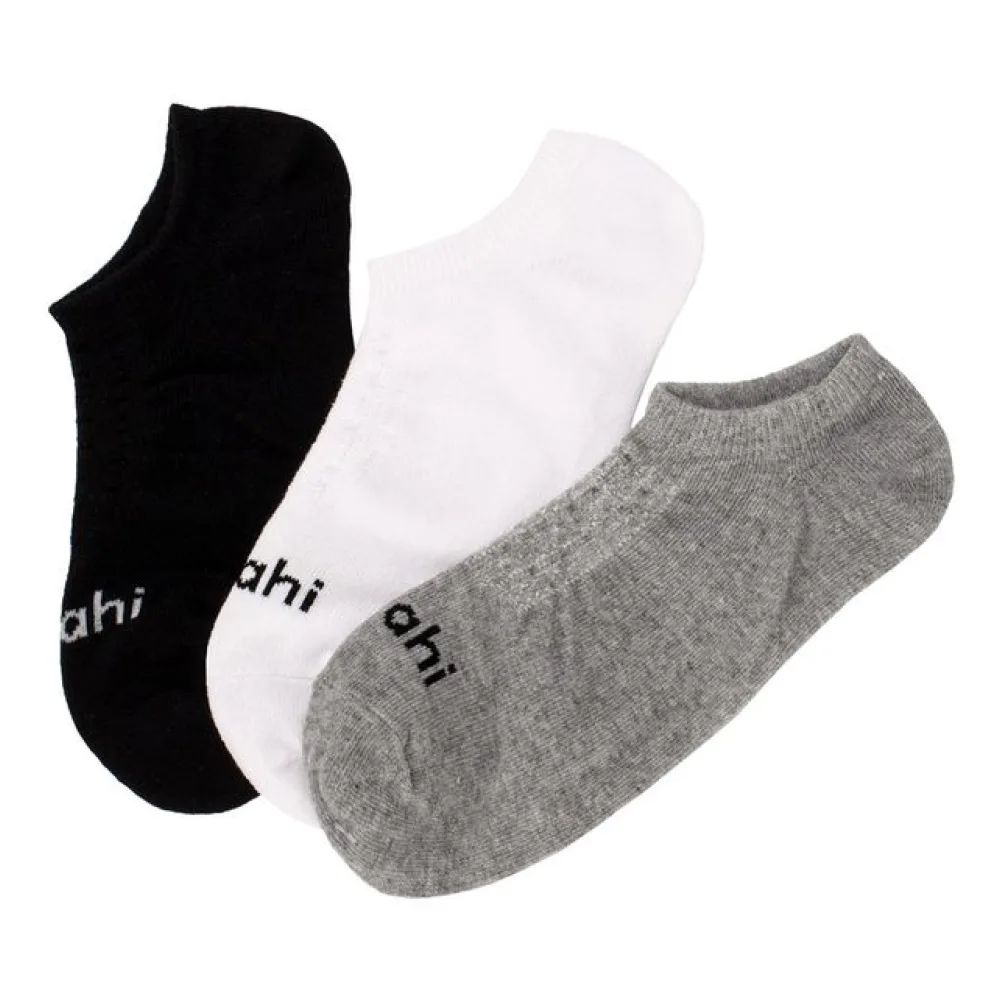 Kit Com 3 Pares de Meias Invisíveis Hoahi 18020 PRETO/BRANCO 39/43