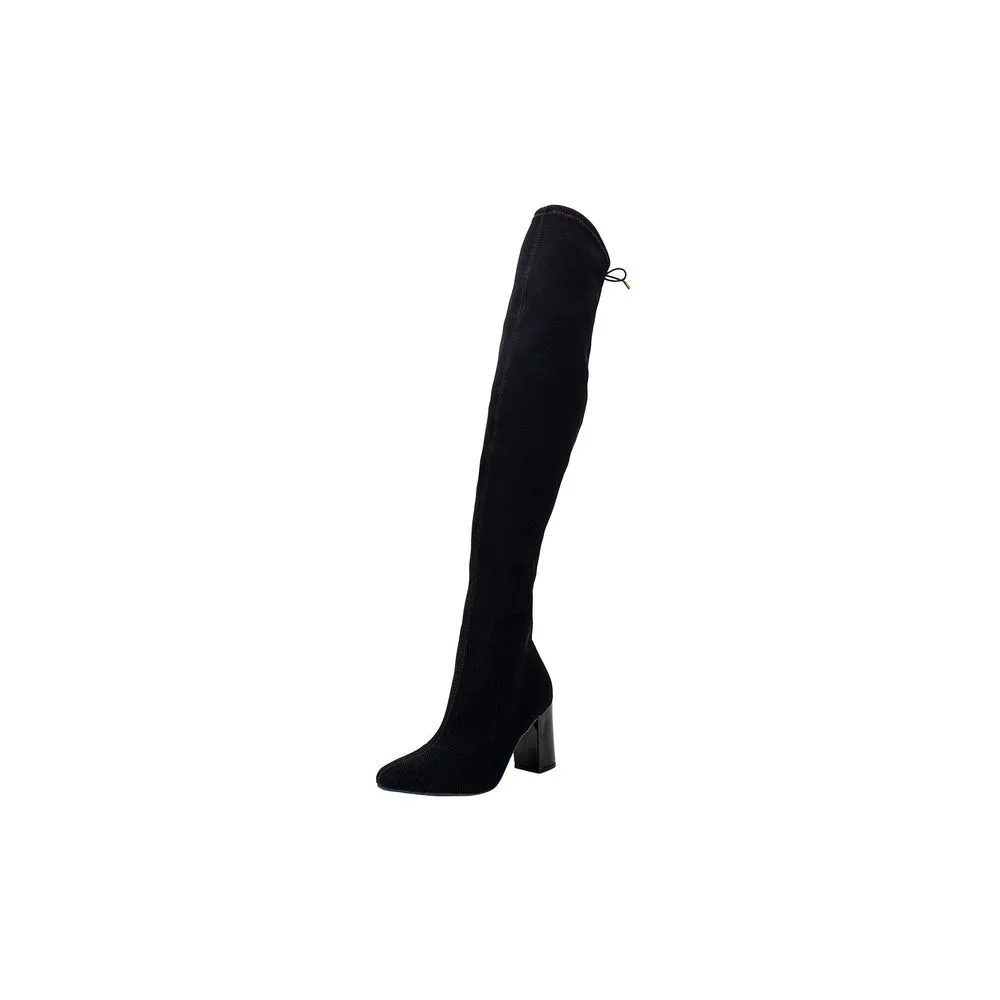 Bota Feminina Over The Knee Via Marte 021015 PRETO 34
