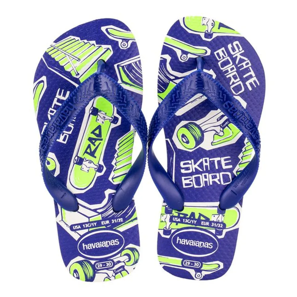 Chinelo Infantil Masculino Athletic Havaianas CL21 AZUL/BRANCO 27/28