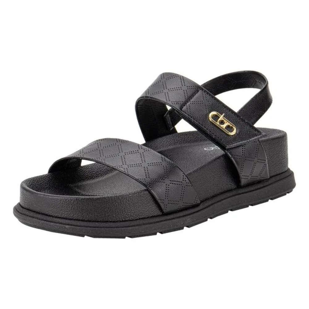 Sandália Feminina Flat Beira Rio 8534102 PRETO 34
