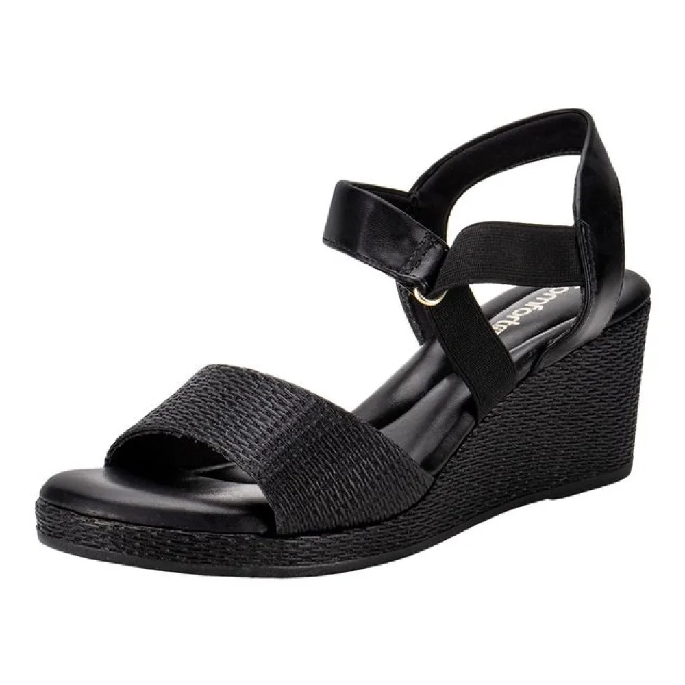 Sandália Feminina Anabela ComfortFlex 2473402 PRETO 34