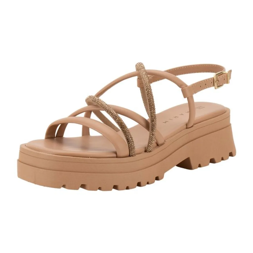 Sandália Feminina Salto Grosso Ramarim 2438203 SALMÃO 35