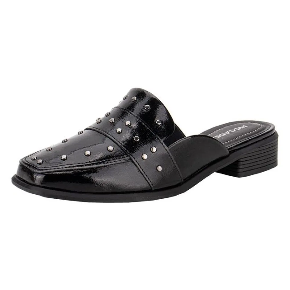 Sapato Feminino Mule Piccadilly 662001 VERNIZ/PRETO 34