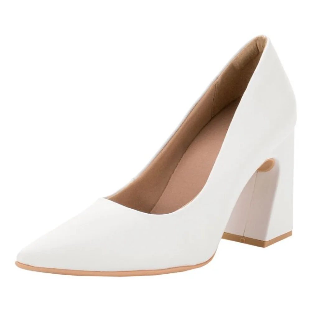 Sapato Feminino Salto Grosso Piccadilly 749101 BRANCO 39