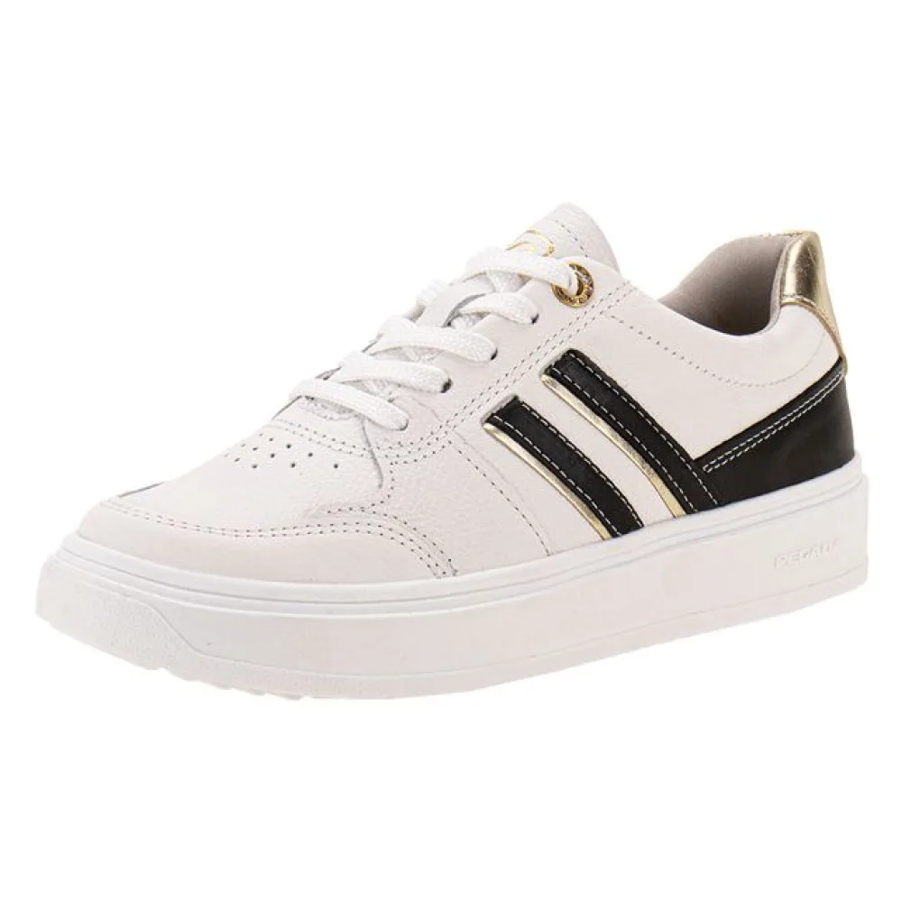 Tênis Feminino Casual Pegada 211302 BRANCO/PRETO 35
