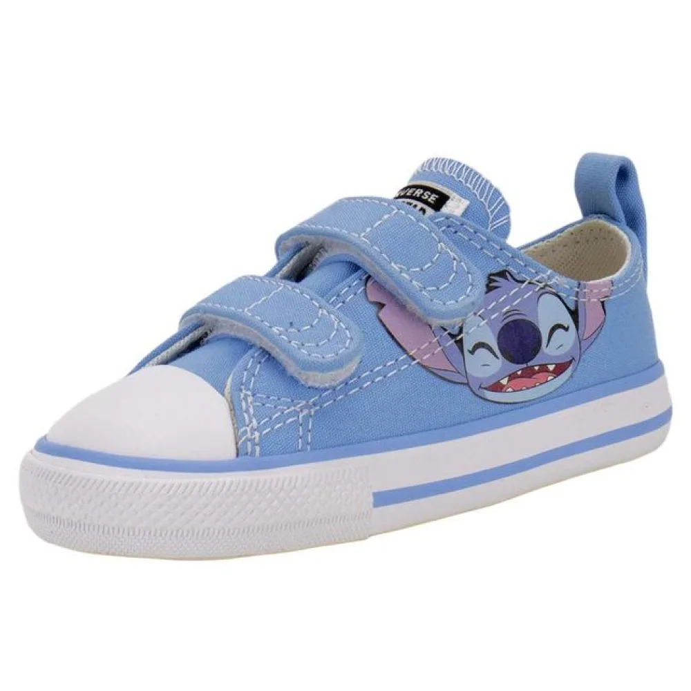 Tênis Infantil Chuck Taylor 2V Stitch Converse All Star CK1302 AZUL 19