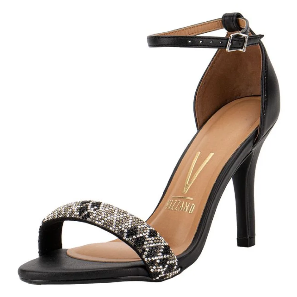 Sandália Feminina Salto Fino Vizzano 62491003 PRETO 36