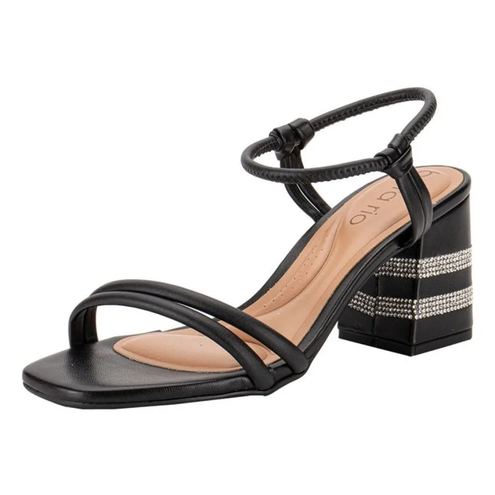 Sandália Feminina Salto Grosso Beira Rio 8436513 PRETO 34