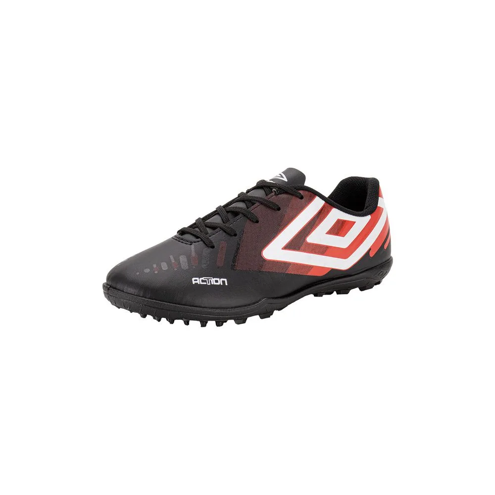 Chuteira Masculina Society Action Umbro U01FB00249 PRETO/VERMELHO 37