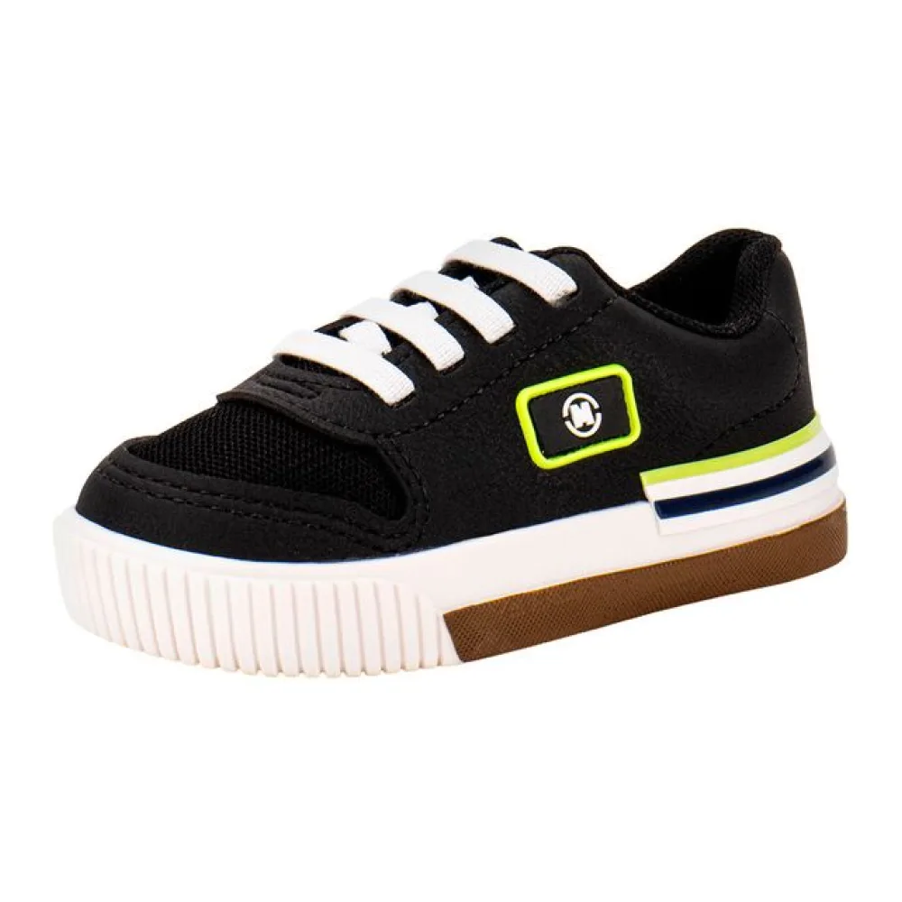 Tênis Infantil Masculino Baby Molekinho 2615119 PRETO/VERDE 21