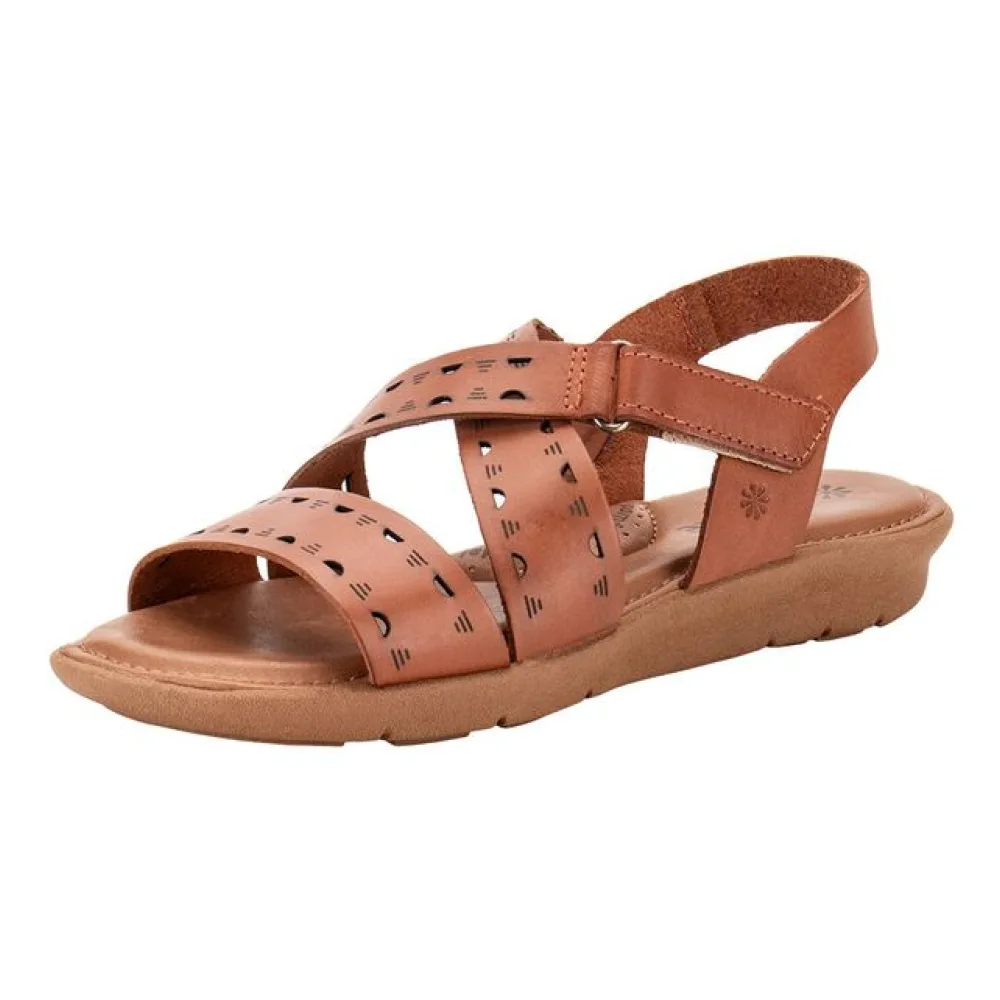 Sandália Feminina Flat New Face 39518 CARAMELO 36