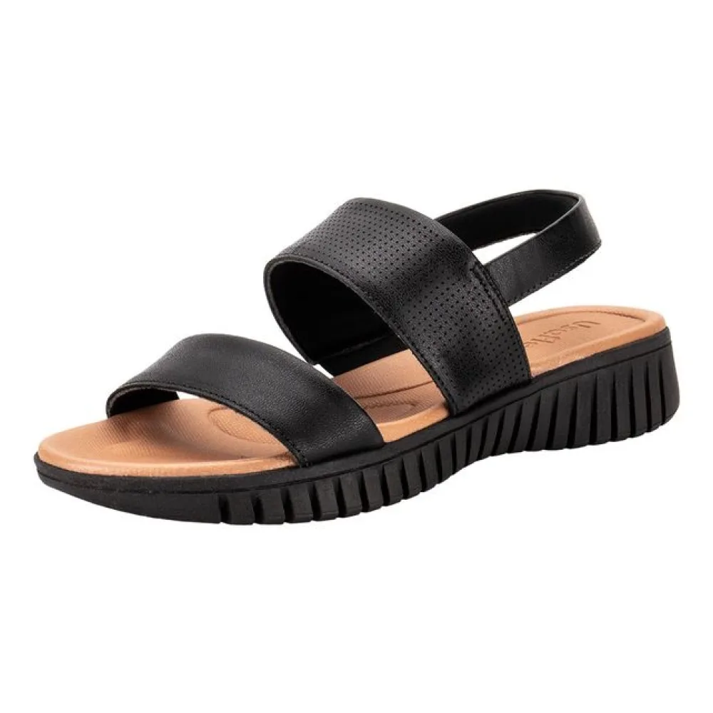 Sandália Feminina Flat Usaflex AH0116 PRETO 34
