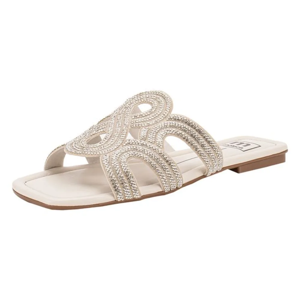 Tamanco Feminino Flat Moleca 5462133 MARFIM 33