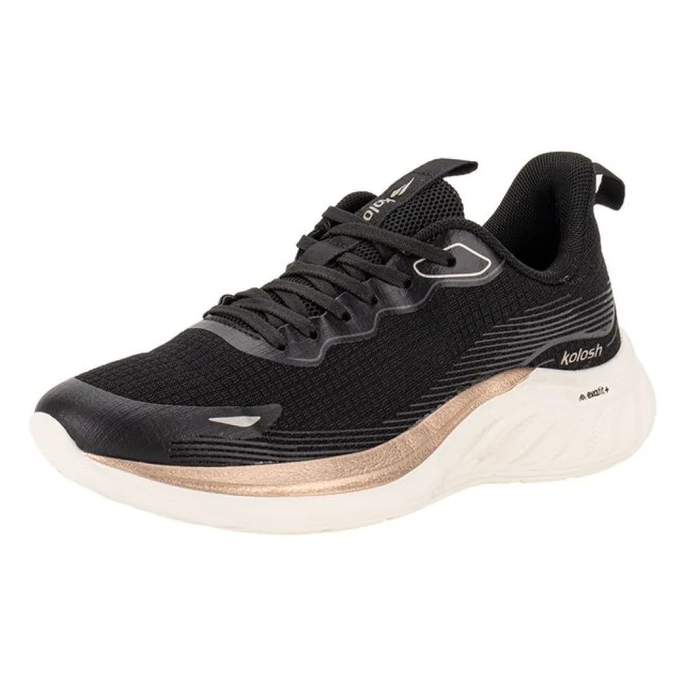 Tênis Feminino Kolosh E0188 PRETO/BEGE 35