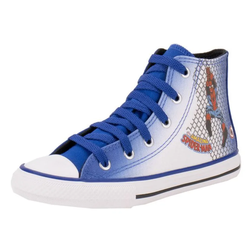 Tênis Infantil Chuck Taylor Homem Aranha Converse All Star CK1307 AZUL/BRANCO 26