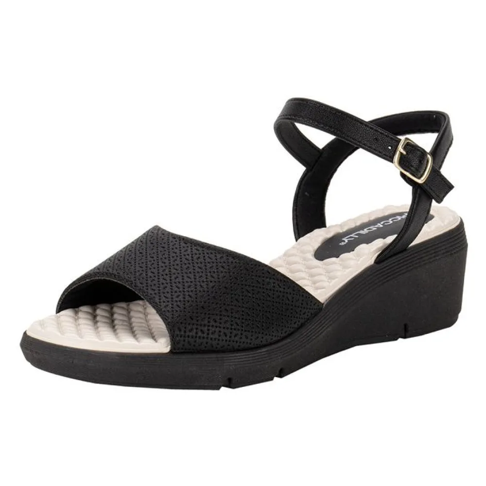 Sandália Feminina Anabela Piccadilly 540363 PRETO 34