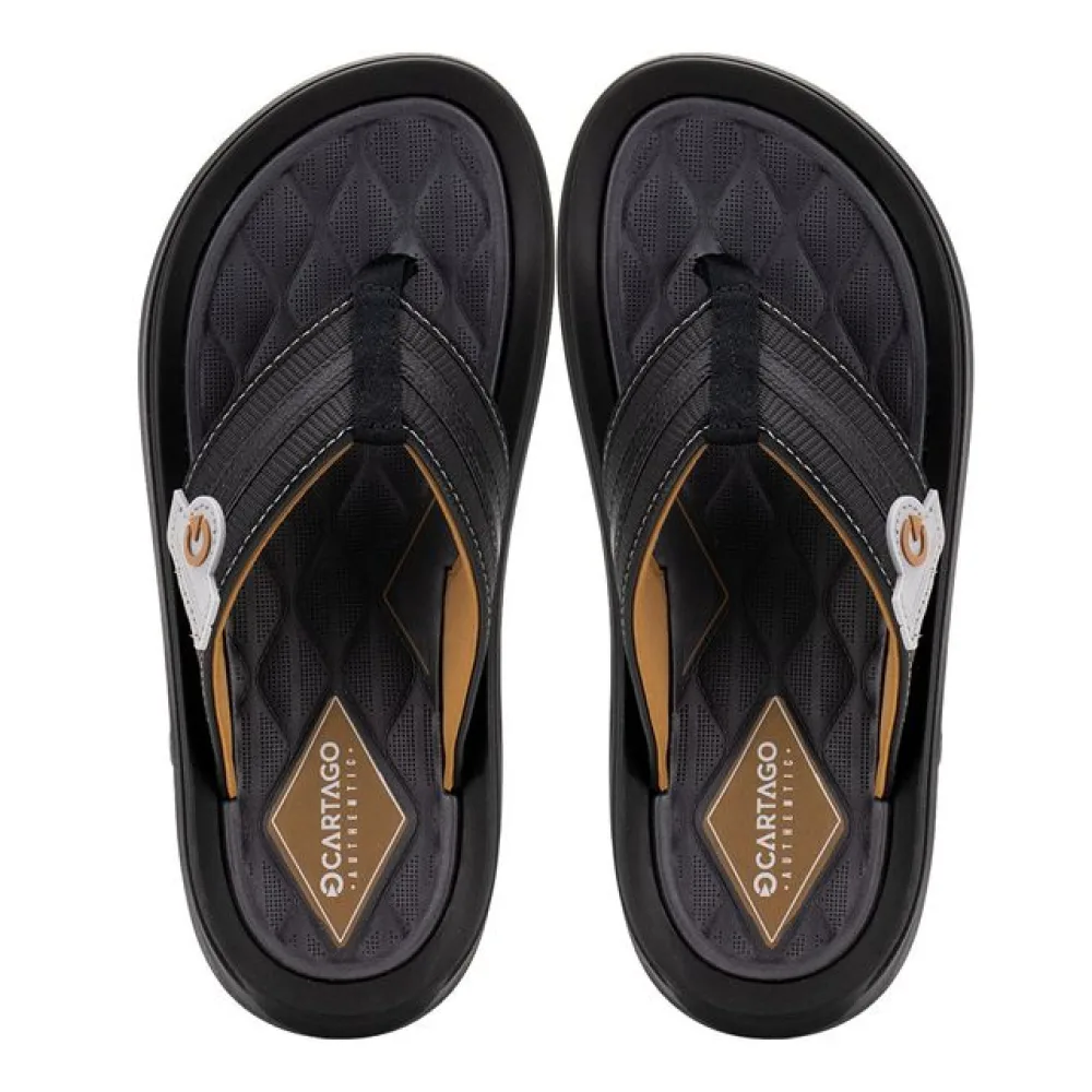 Chinelo Masculino Santorini VII Cartago 12403 CINZA/PRETO 37/38