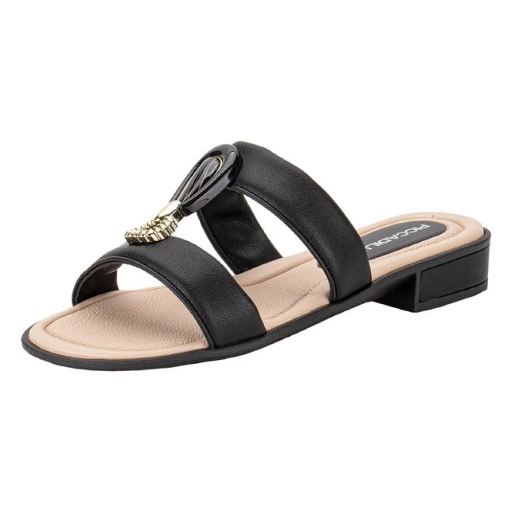 Tamanco Feminino Salto Grosso Piccadilly 590041 PRETO 36