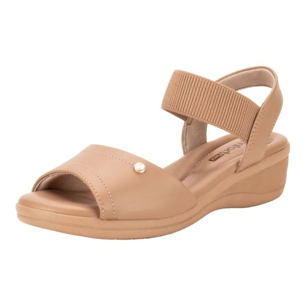 Sandália Feminina Anabela ComfortFlex 2488404 CAQUI 37