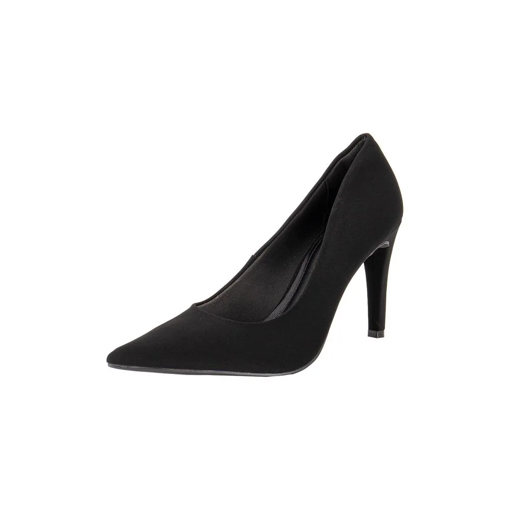 Scarpin Feminino Salto Fino Via Marte 045001 PRETO/NOBUCK 39