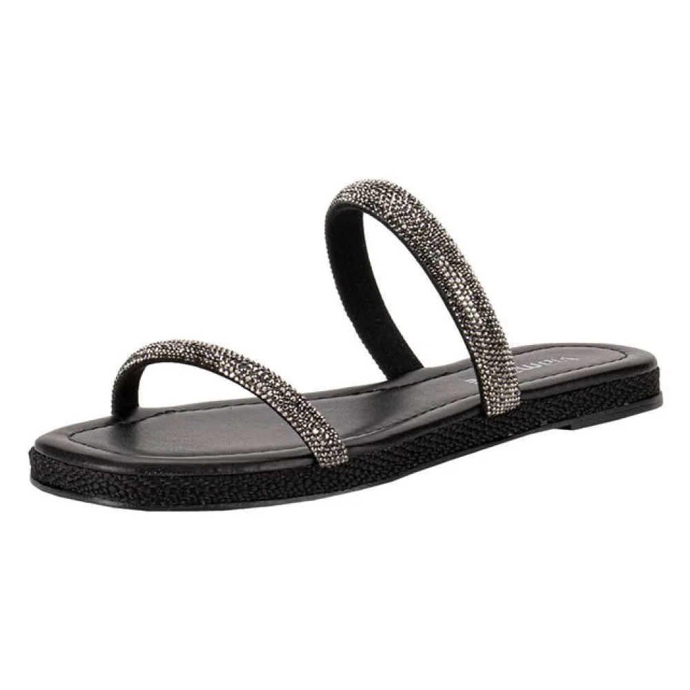 Tamanco Feminino Flat Via Marte 110006 PRETO 36