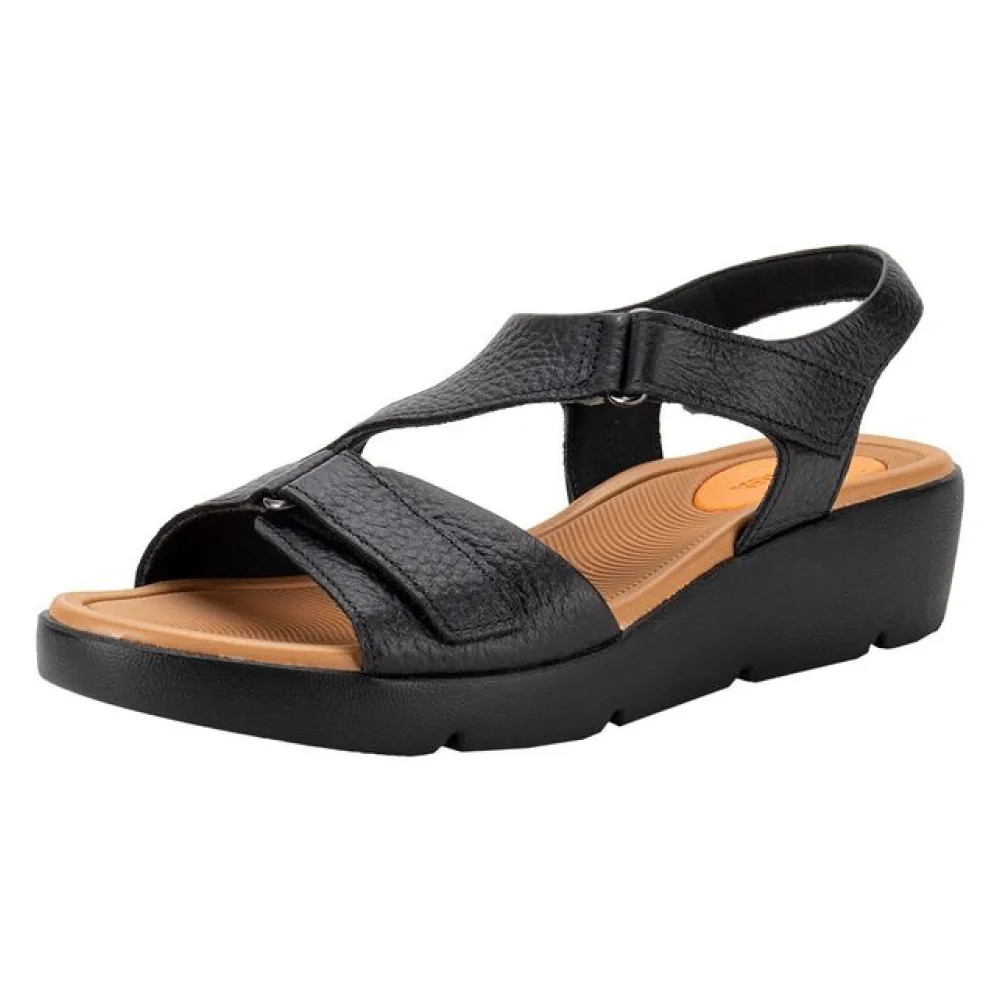 Sandália Feminina Anabela Usaflex AL4303 PRETO 34