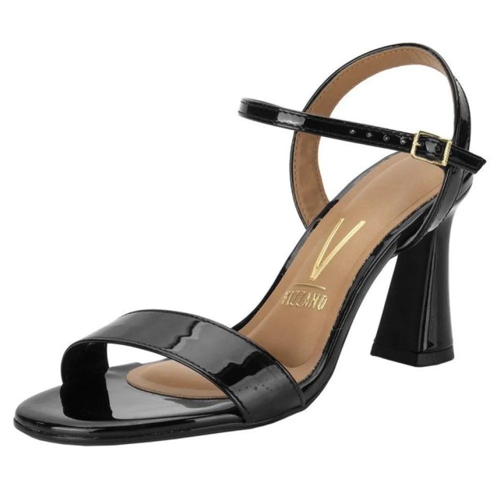 Sandália Feminina Salto Grosso Vizzano 6517100 VERNIZ/PRETO 34