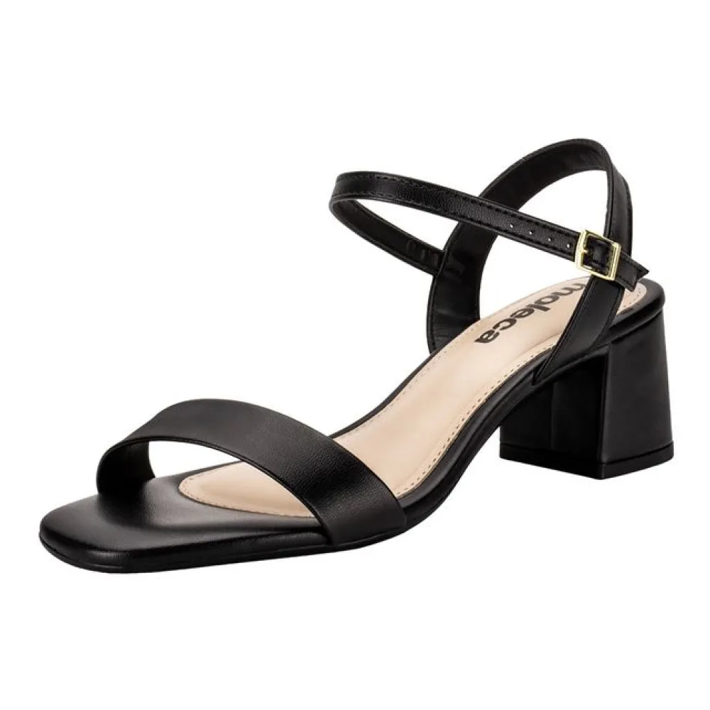 Sandália Feminina Salto Grosso Moleca 5496101 PRETO 35