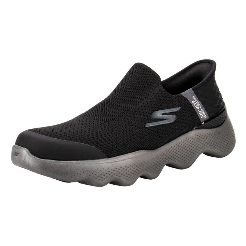 Tênis Masculino Go Walk Massage Fit Current Skechers 216411 PRETO/CINZA 38