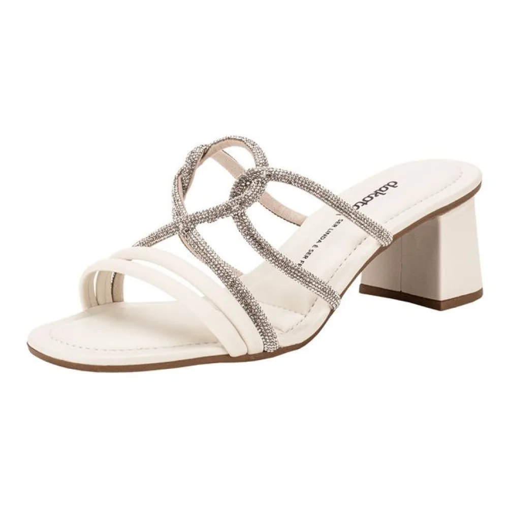Tamanco Feminino Salto Grosso Dakota Y7913 MARFIM 34