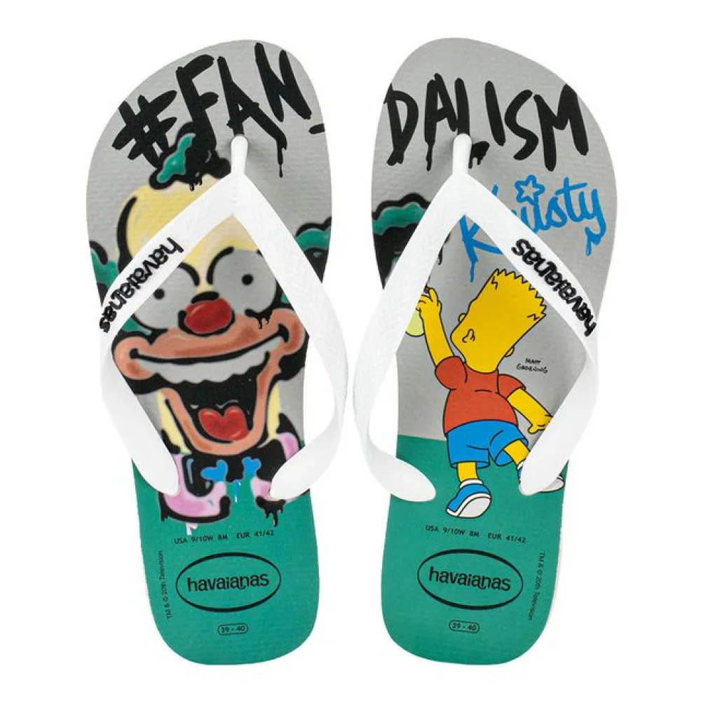 Chinelo Masculino Top Simpsons Havaianas 4137889 BRANCO/VERDE 37/38