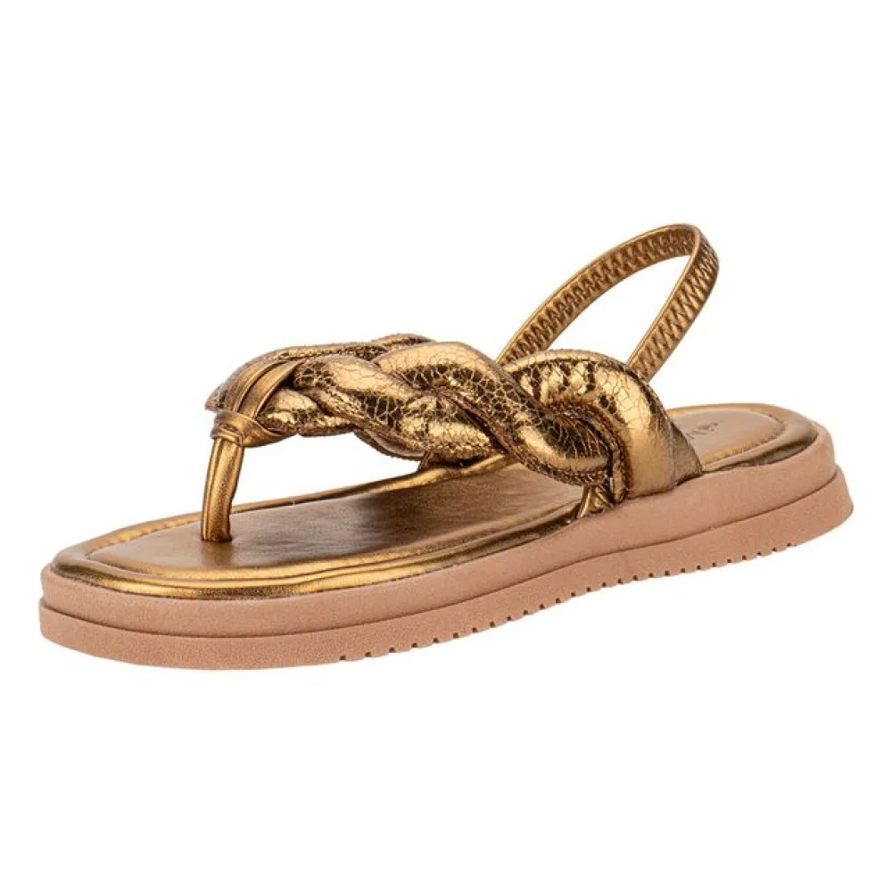 Sandália Feminina Flat Mississipi MC753 BRONZE 34