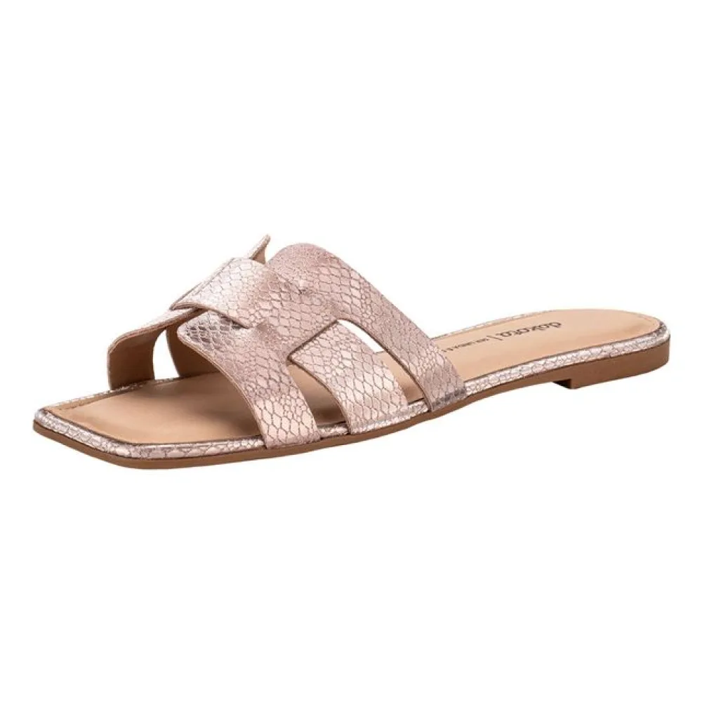 Tamanco Feminino Flat Dakota Y8041 OURO/ROSADO 36