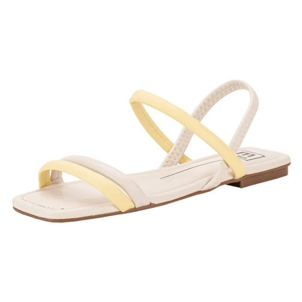 Sandália Feminina Flat Moleca 5462111 MARFIM 36
