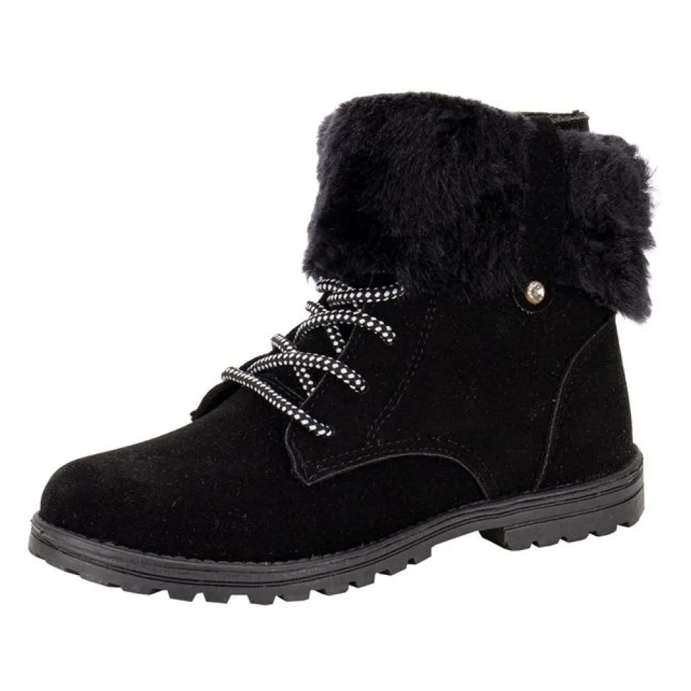 Bota Infantil Feminina Coturno Kidy 0280090 PRETO 28
