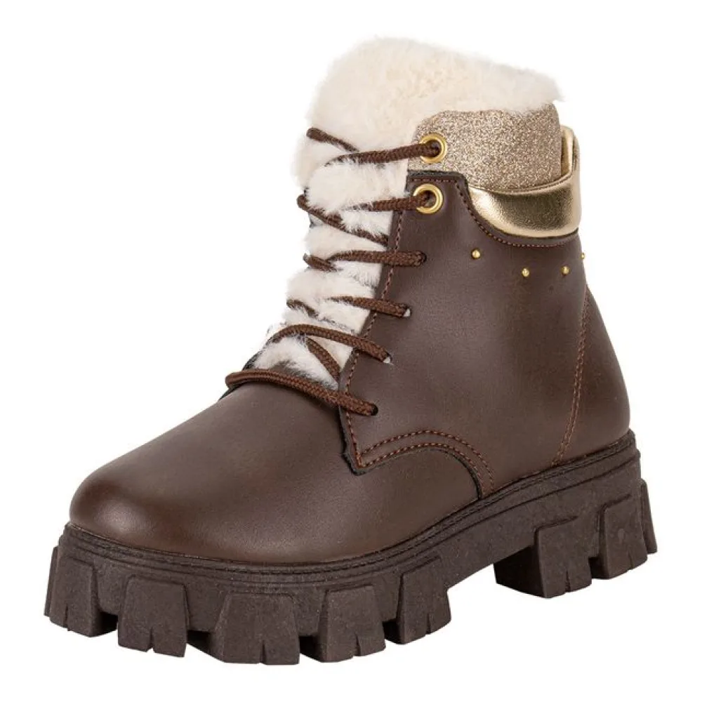 Bota Infantil Feminina Conturno Kidy 4340001 CAFÉ 31