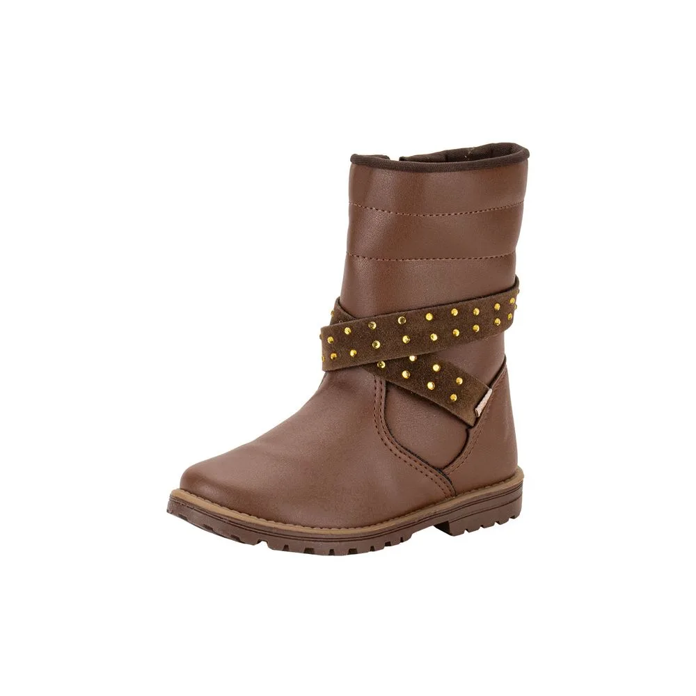 Bota Infantil Feminina Fashion Baby Kidy 0840087 CAFÉ 22